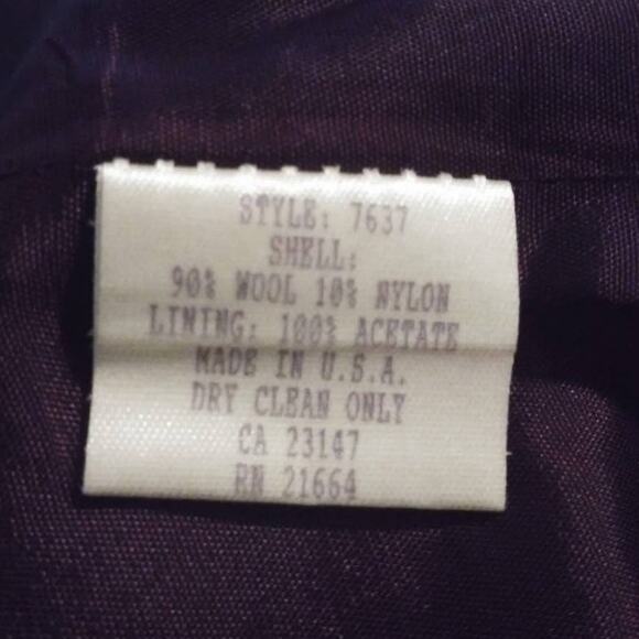 Vintage Talbots Blue & Green Tartan Plaid Wool Blend Clueless Blazer Sz 4 - Picture 6 of 8